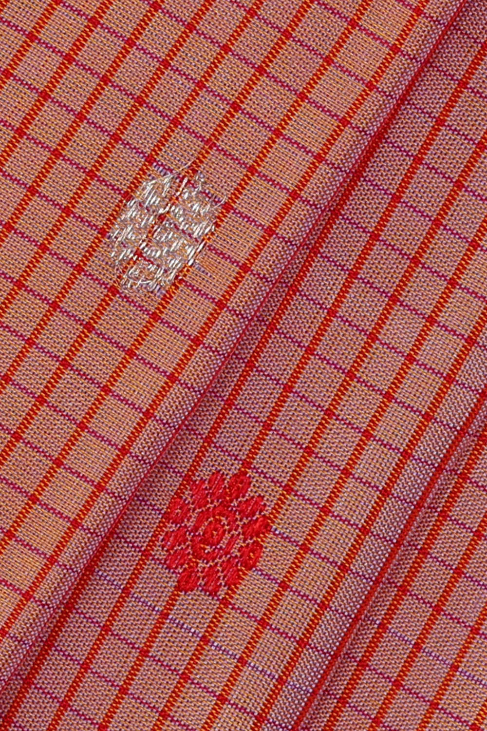 Image of Gadwal Silk Light Peach Saree